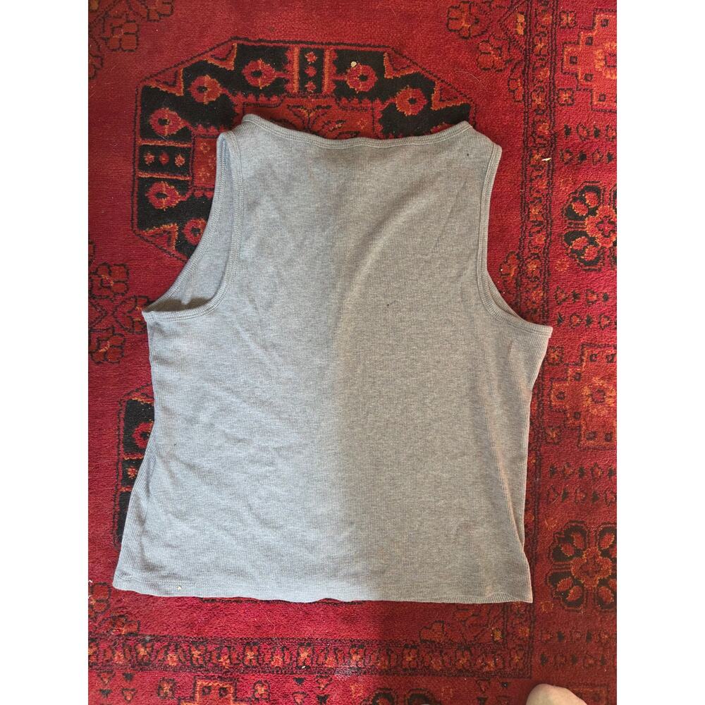 Ribbed Button-Front Tank Top - Picture 3 of 5